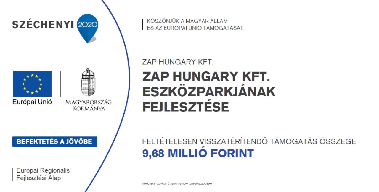 Zap Hungary Kft. eszközparkjának fejlesztése